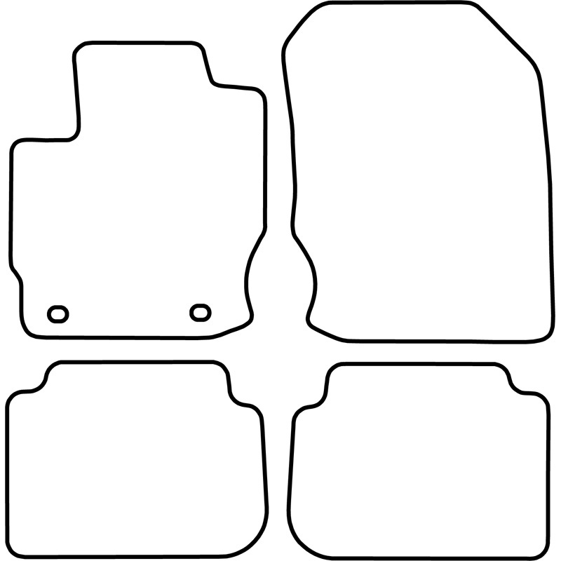 Set velour car mats  Mitsubishi Colt 2009- (exkl. heating)