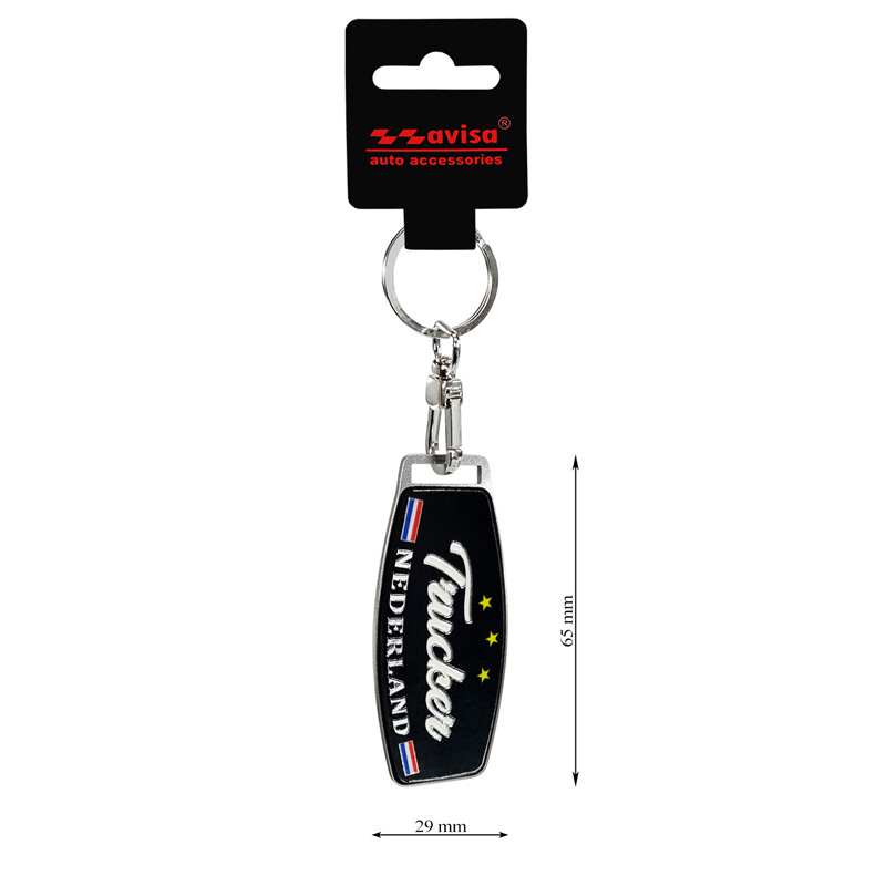RVS sleutelhanger - Trucker/Nederland