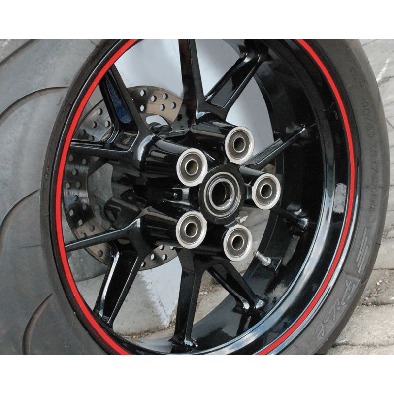 Foliatec PIN-Striping rim design red - Width = 6mm: 4x2,15 meter