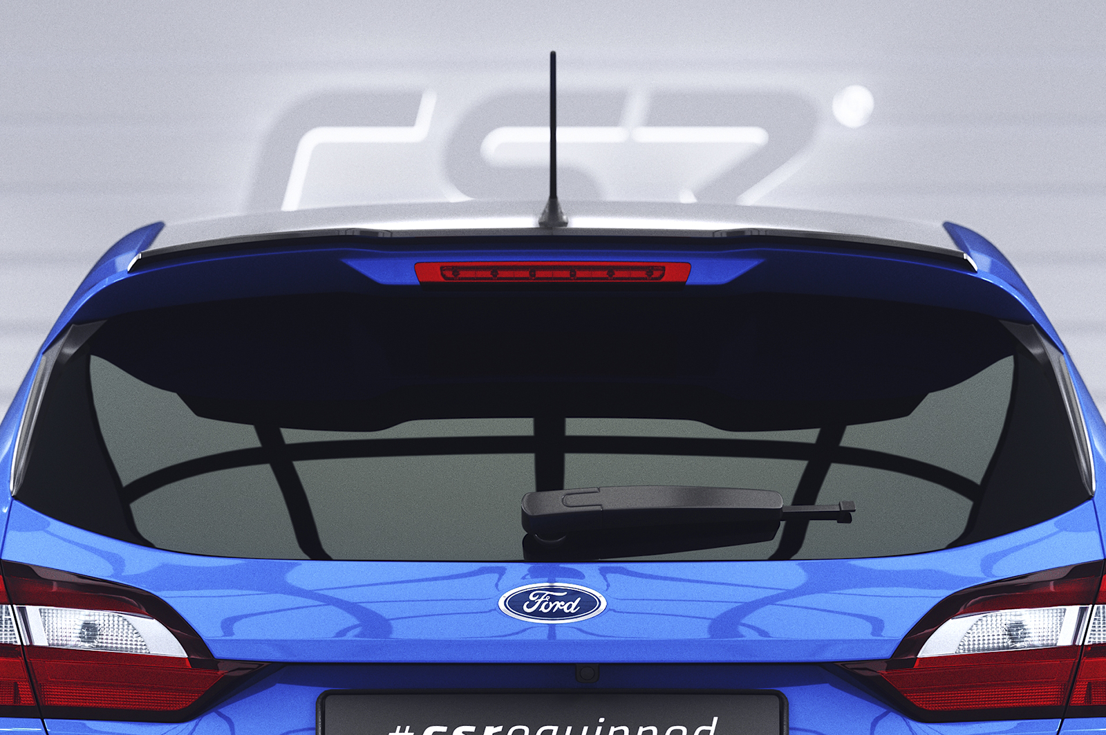 Spoiler Ford Fiesta MK8 ST/ST-Line CSR glans Zwart