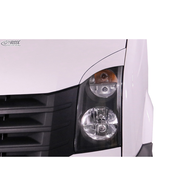 RDX Racedesign Head light spoilers  Volkswagen Crafter 2006-2017 (ABS Gloss White)