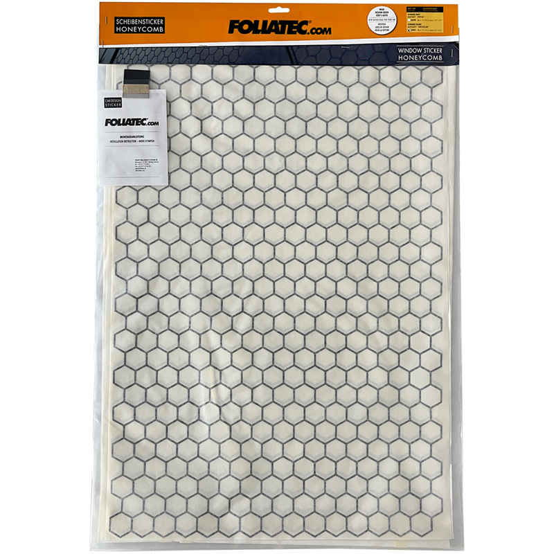 Foliatec Window Sticker Honeycomb – Set of 3 pieces 75x50cm – Matte Black