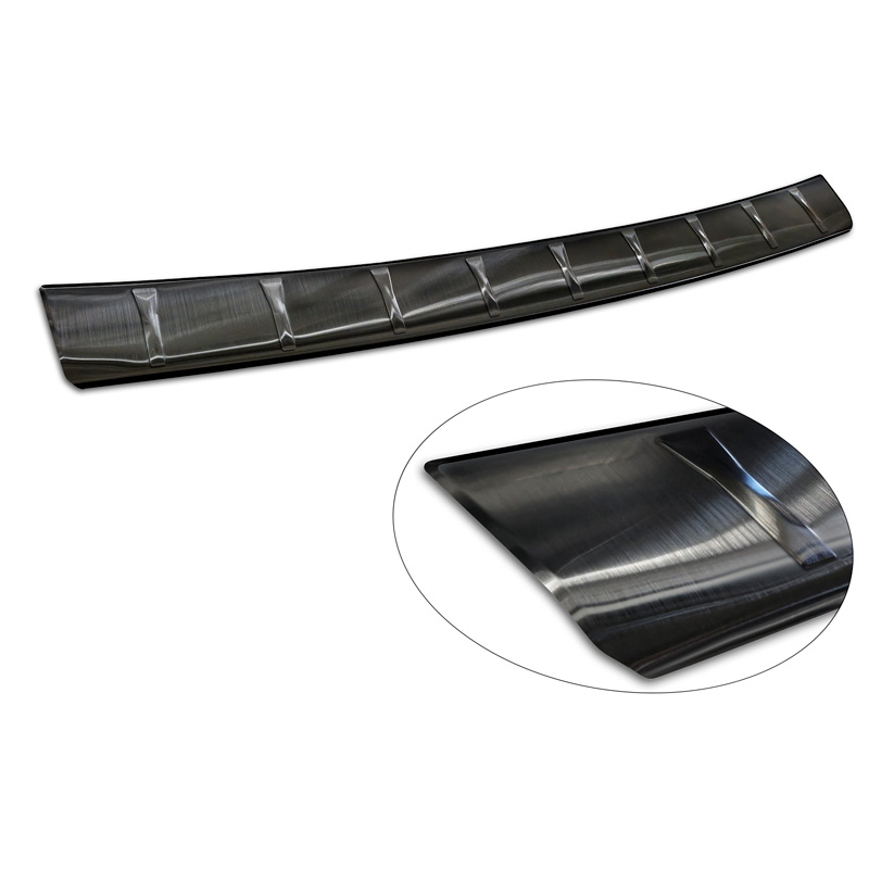 Black Stainless Steel Rear bumper protector  Mercedes E-Class (S214) Estate 2023- 'Ribs'