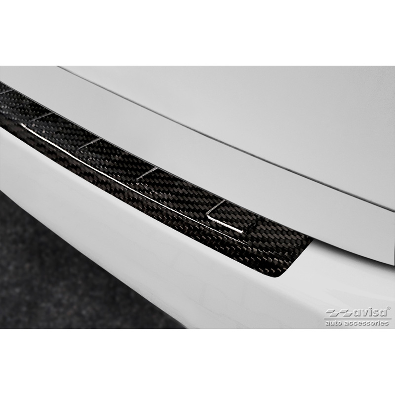 Echt 3D Carbon Achterbumperprotector  Porsche Cayenne II 2010-2014 'Ribs'
