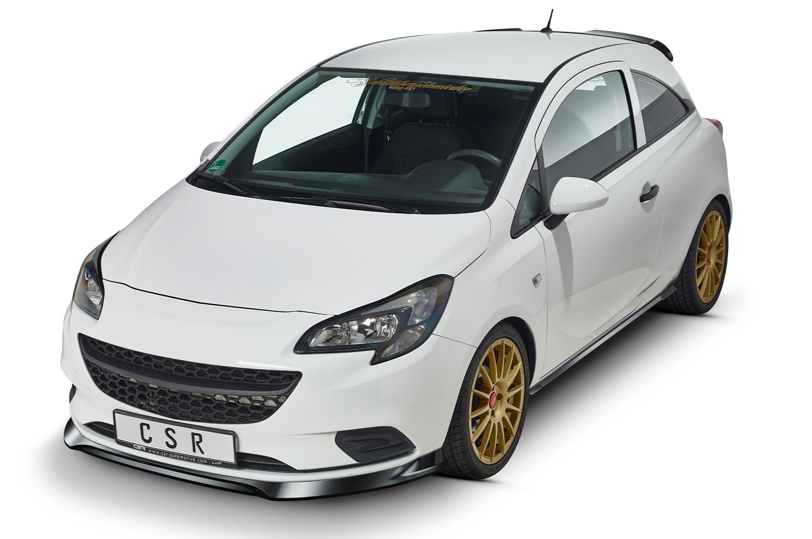 Voorspoiler Opel Corsa E CSR glans Zwart