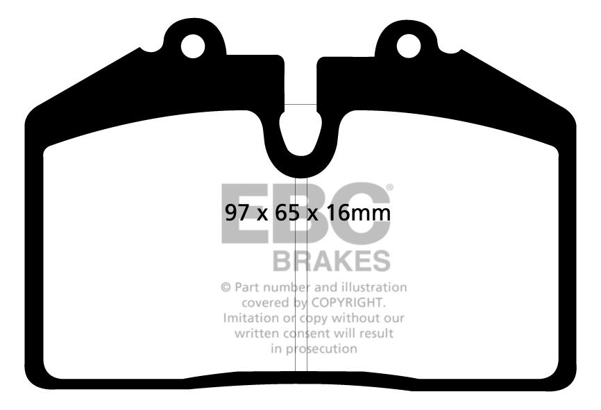 EBC Brakes TVR 280 2.8 84-86 Remblokken achterzijde redstuff