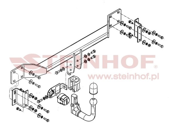 Trekhaak BMW 5 Serie 4D (E60) (excl. M5) 11/2003-02/2010