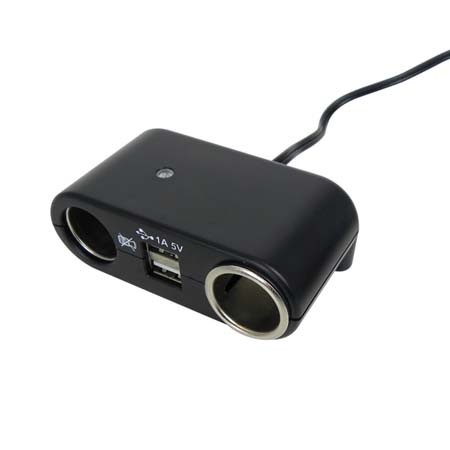 2-weg aanstekerdoos 'USB' 12V 5A