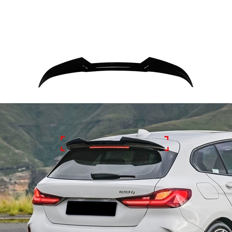 Roof spoiler (Spoiler Cap)  BMW 1-Series (F40) M-Sport/128ti/M135i 2019-2024 (ABS Glossy Black)