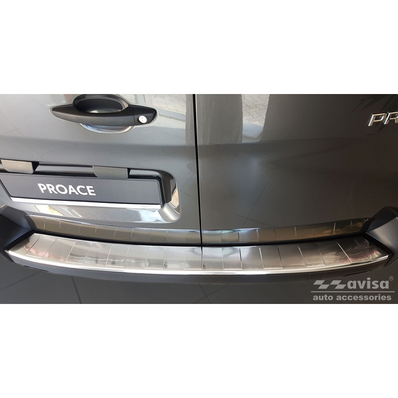 Stainless Steel Rear bumper protector  Toyota Proace II Furgon 2016- & Opel Zafira Life 2019- 'Ribs'