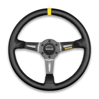 Sportstuur MOMO 350MM Model 8 Leder, zwart