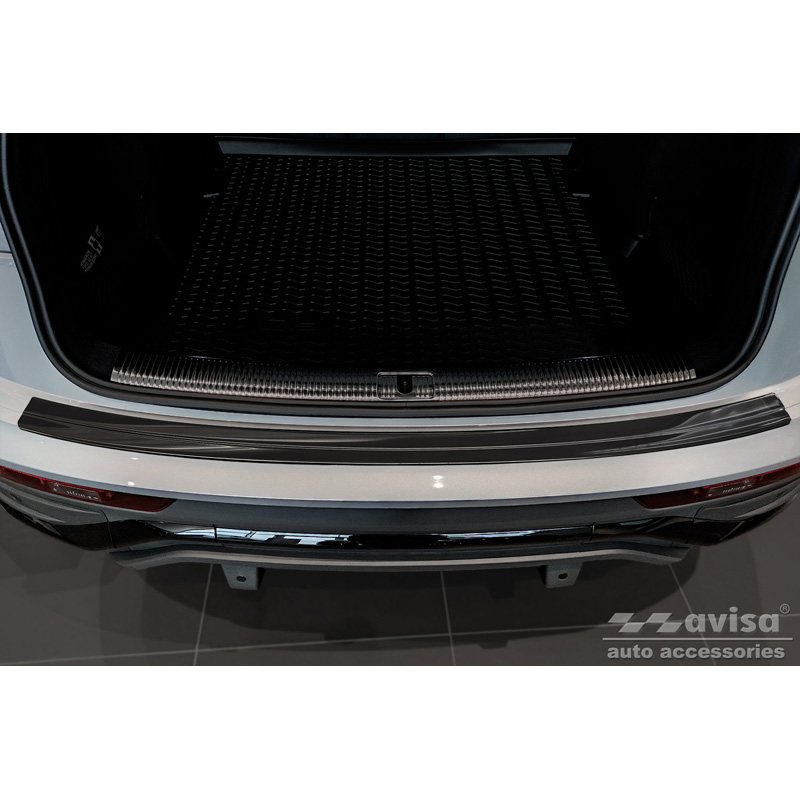 Black Stainless Steel Rear bumper protector  Audi Q5 Sportback 2020- incl. S-Line