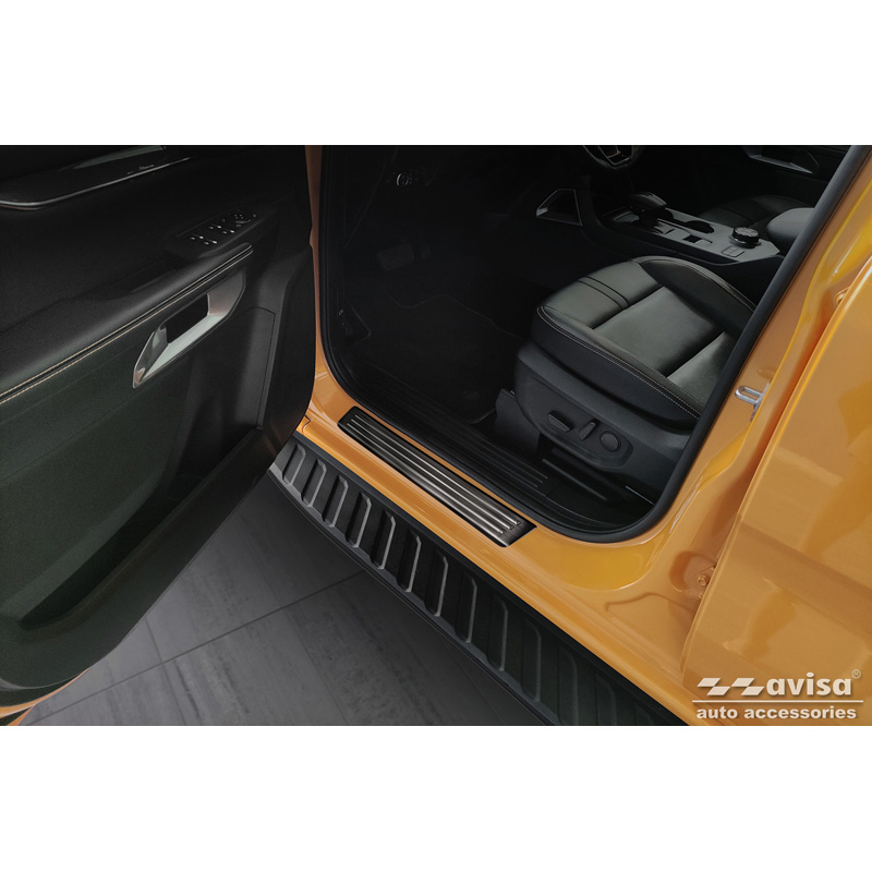 Zwart RVS Instaplijsten  Ford Ranger VI 2022- 'Lines' - 4-delig