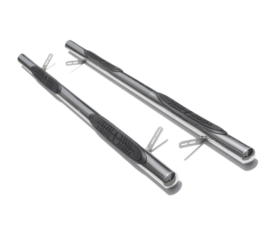 Treeplanken sidebars voor Opel Antara RVS zilver 2 stuks