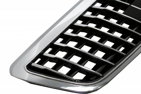 Grill Mercedes S-Klasse W221 11-13 GT Glans Zwart/Chroom