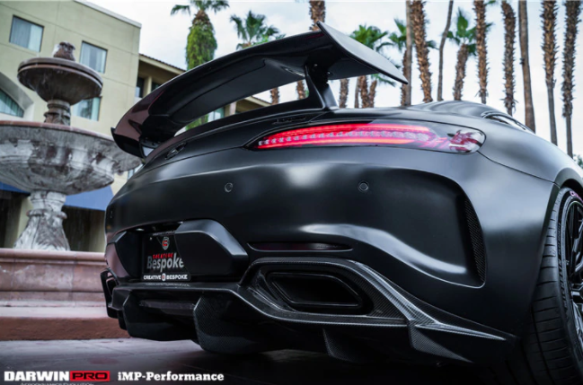 Mercedes Benz AMG GT/GTS/GTC IMP Style Deels Carbon Fiber Achterbumper met Diffuser 2017-2020