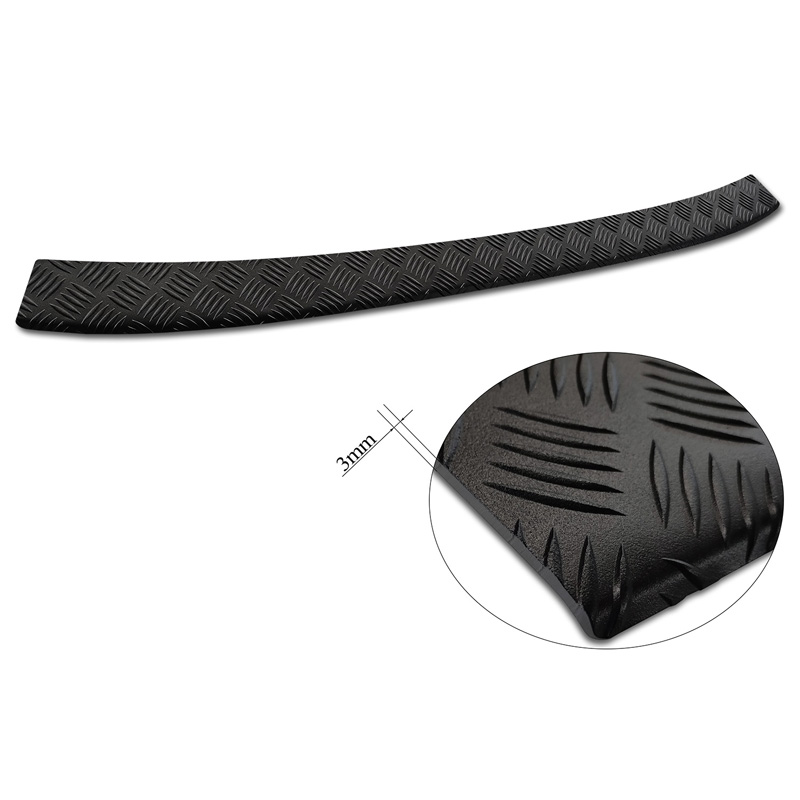 Matzwart Aluminium Achterbumperprotector  Ford Tourneo Connect/Transit Connect 2014-2017 & FL 2017-2022 'Riffled Plate'