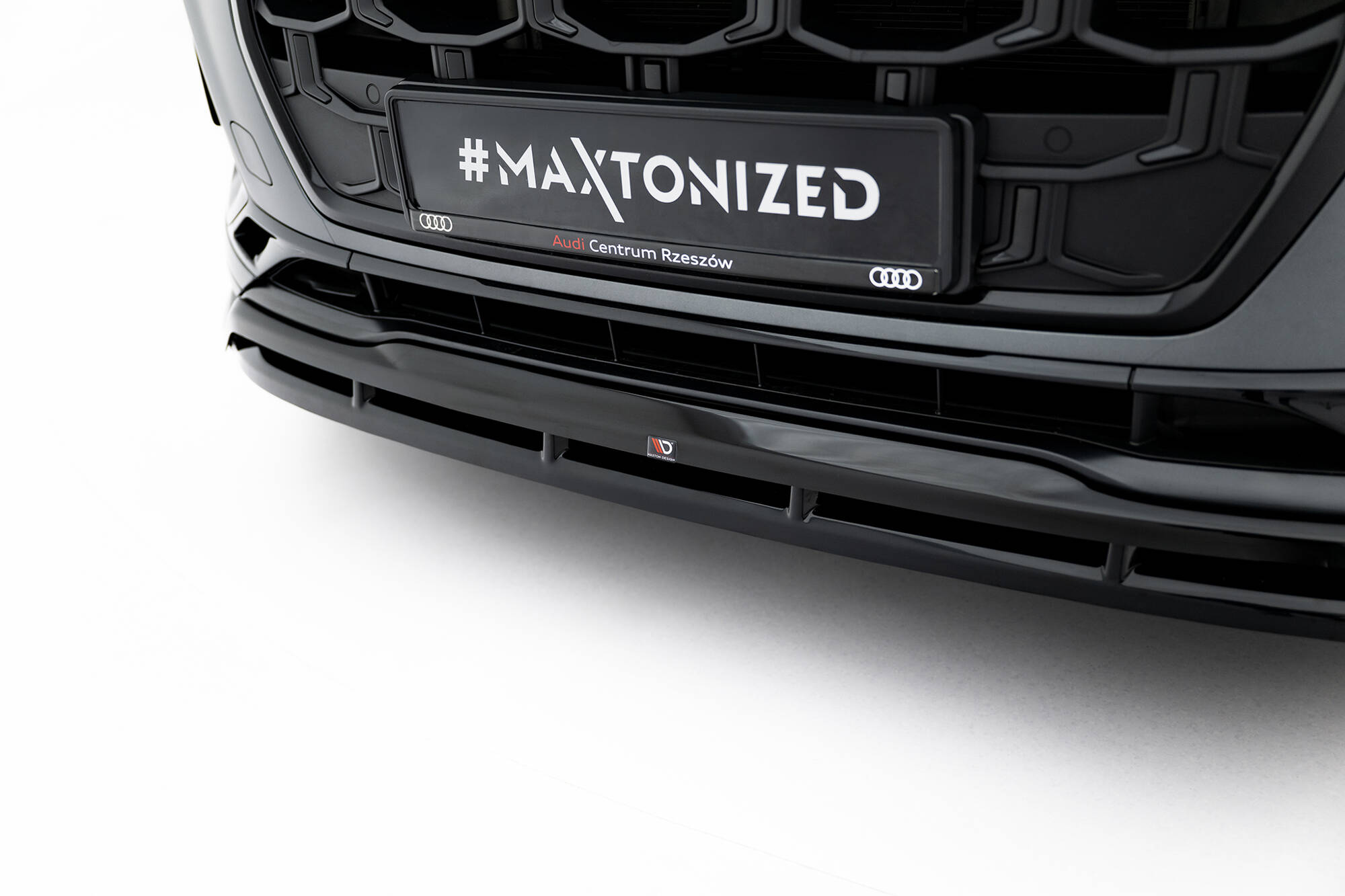Voorspoiler Audi Q7 S-Line MK2 Facelift 2 Maxton Glanzend zwart