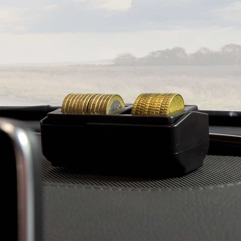 Universal compact coin holder 8,5x4,6x4,5cm