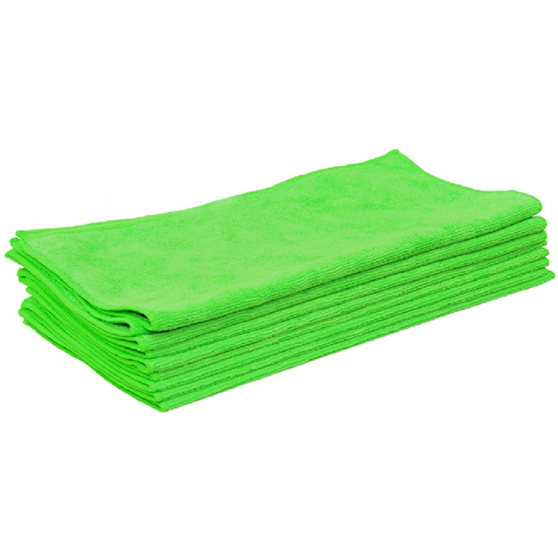 Heavy-Duty Microfibre Cloths 10-Pieces Green
