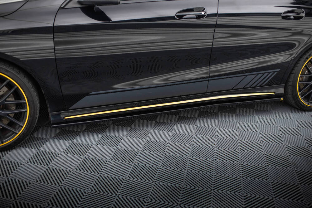 Zijskirts Mercedes-AMG CLA 45 C117 FL Maxton Glans Zwart