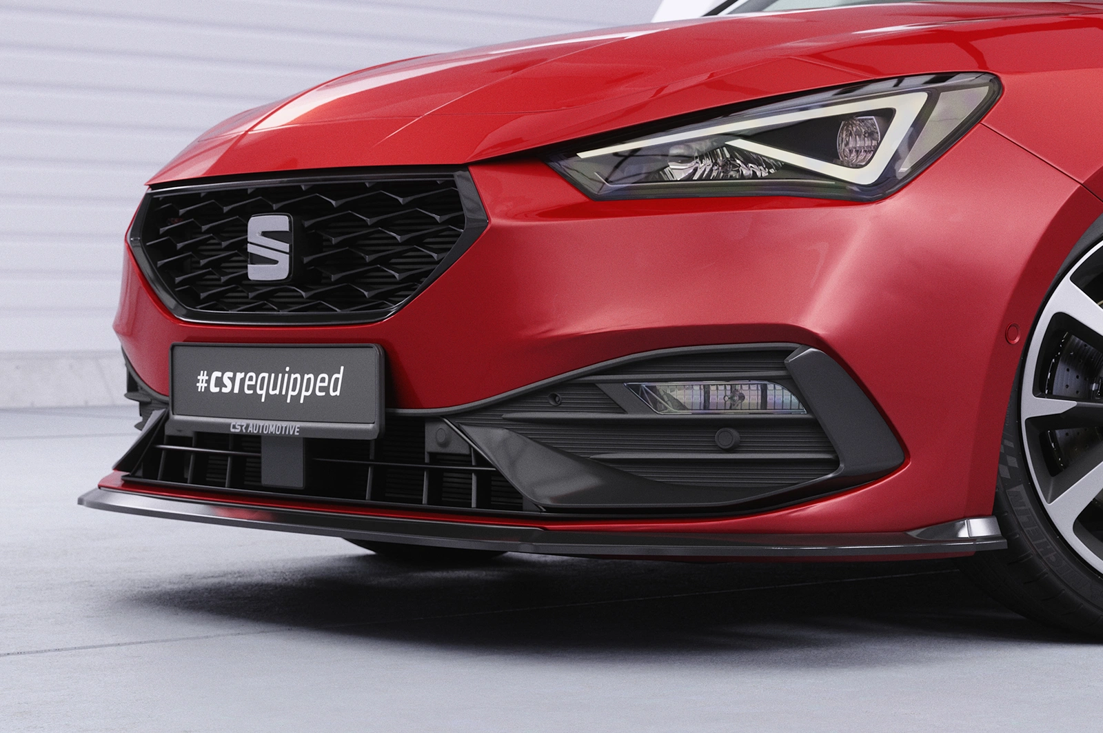 Voorspoiler Seat Leon 4 (Typ KL) Glans Zwart – CSR Automotive