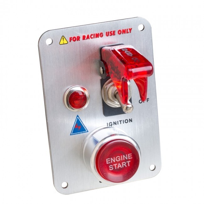 Simoni Racing SwitchPanel + Startknop - Aluminium + Rode Schakel
