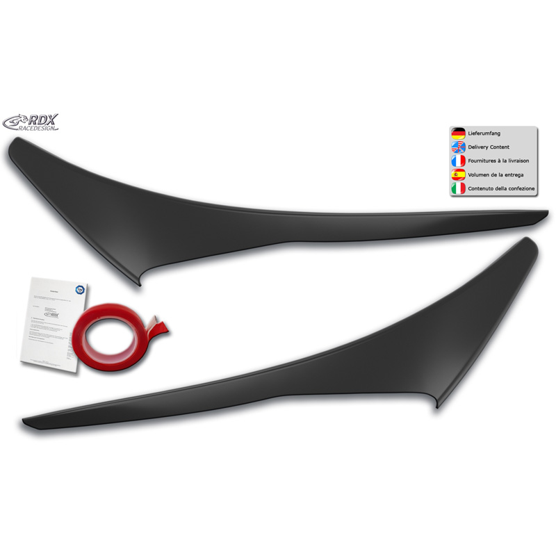 Koplampspoilers  Opel Astra K HB 5-deurs/Sportstourer 2015-2021 (ABS)