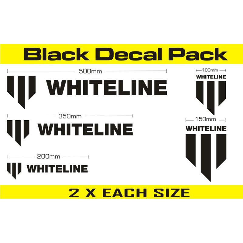 Whiteline Whiteline Decal Kits 10 Pk Black