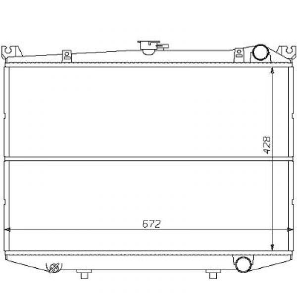 Radiator TERRANO WD21 87-93 640x375 2.4I BENZINE 6CYL..