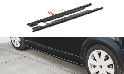 Zijskirts Mini Cooper / One R50 Glans Zwart