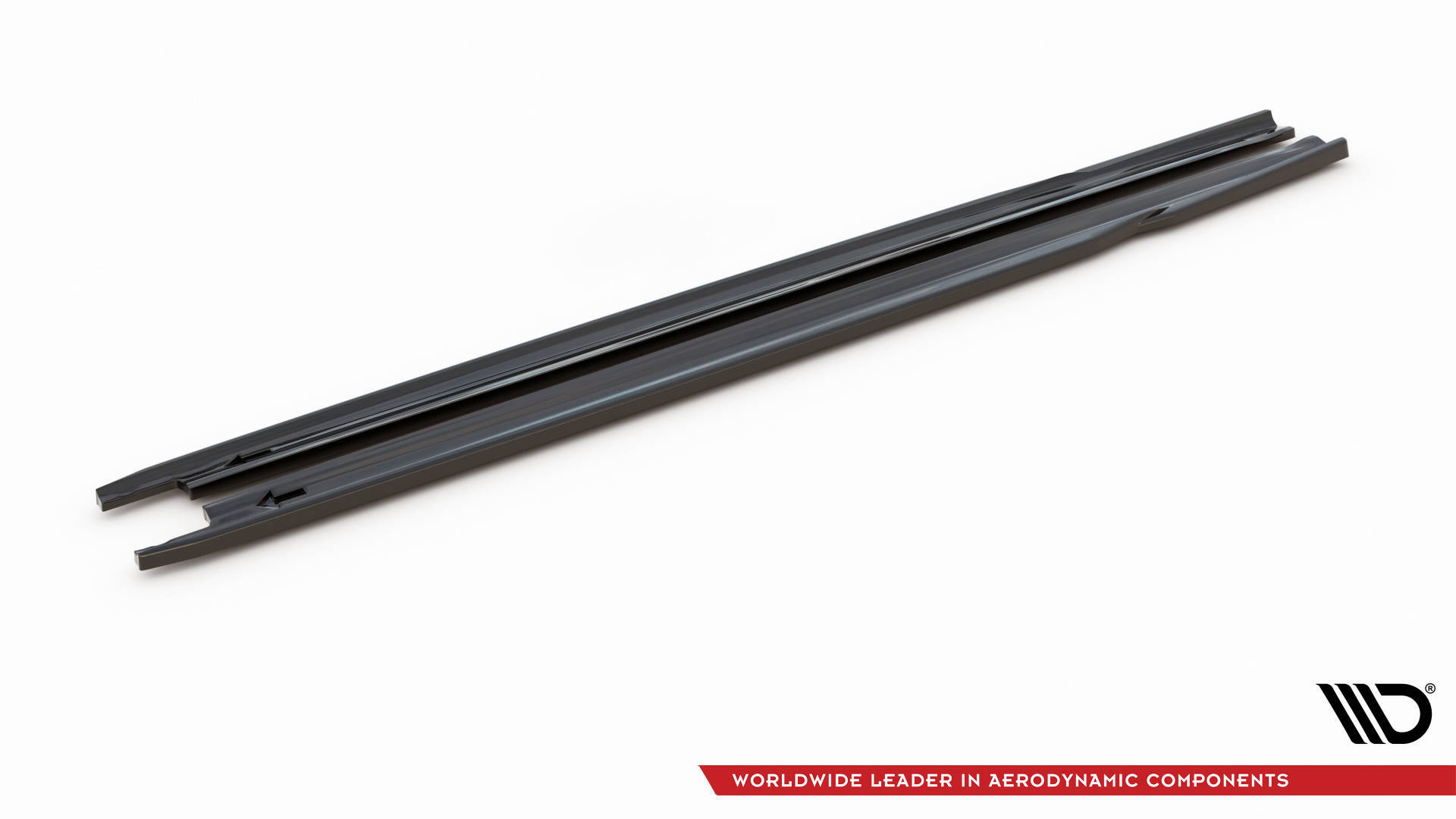 Zijskirts V.1 Skoda Octavia RS Liftback / Combi MK4 Facelift Maxton Glanzend zwart