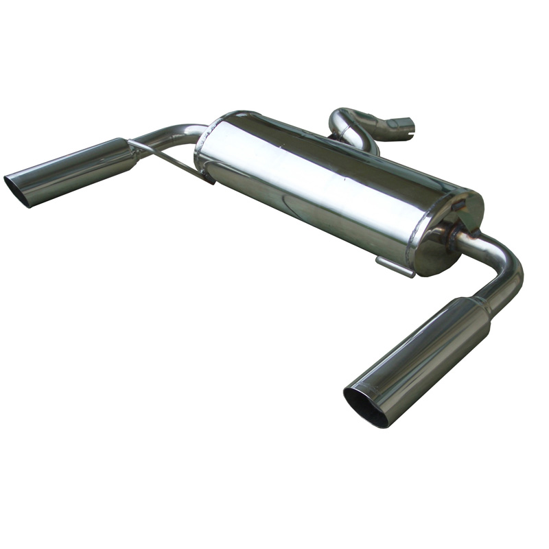 100% Inox Double Sport Exhaust  Renault Clio III RS 2.0 16v (197HP) 2006-2009 Left/Right 80mm Racing