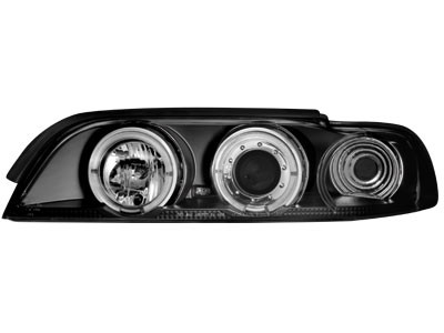 Headlights BMW E39 Angel Eyes Black