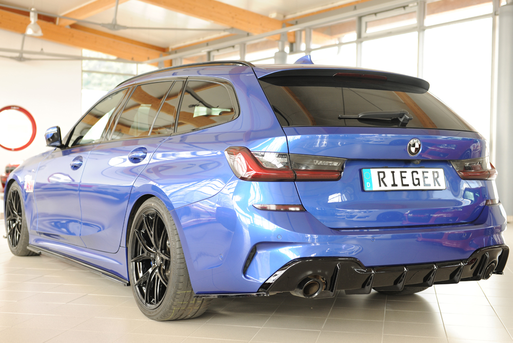 Diffuser BMW 3 Serie G20 Rieger Glans Zwart