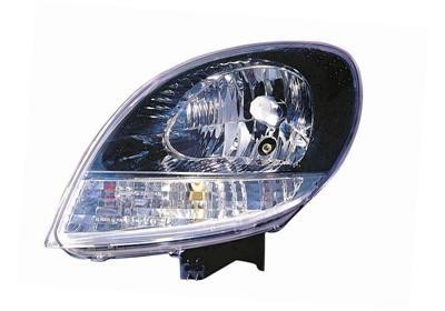 koplamp, H4, zwart huis, wit knipperlicht, elektr verstelb, link