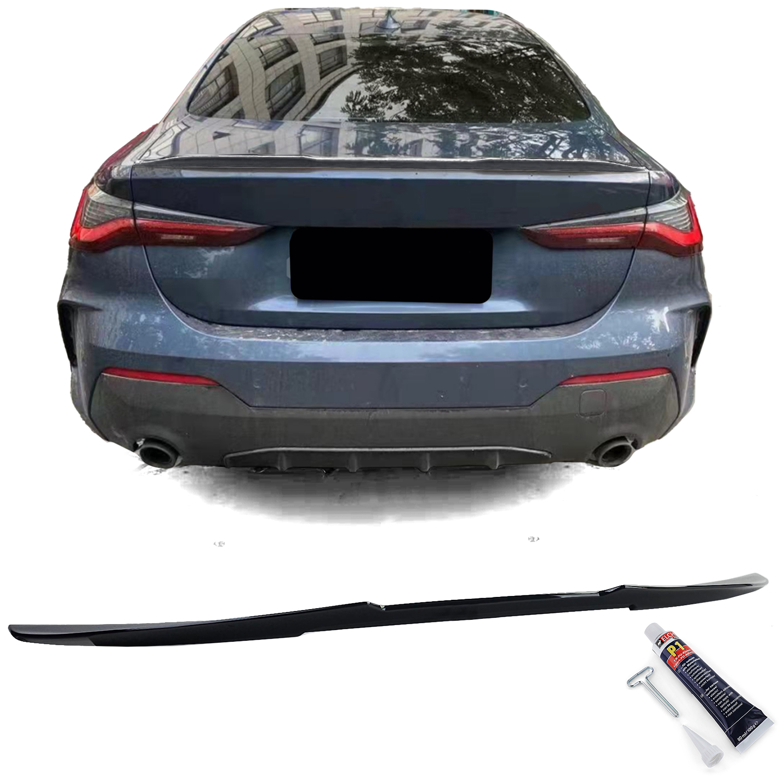 Spoiler BMW 4 Serie G22 / G23 Glans Zwart