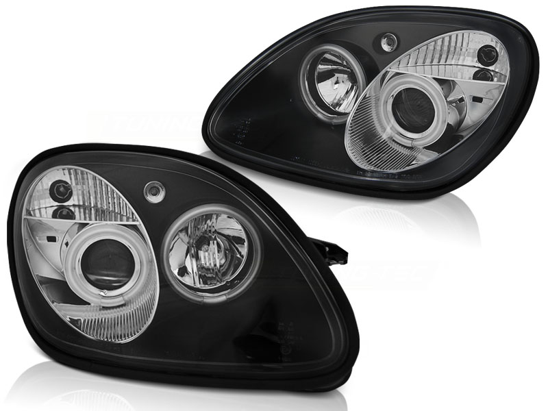 Koplampen Mercedes SLK 95-.. Angel eyes zwart