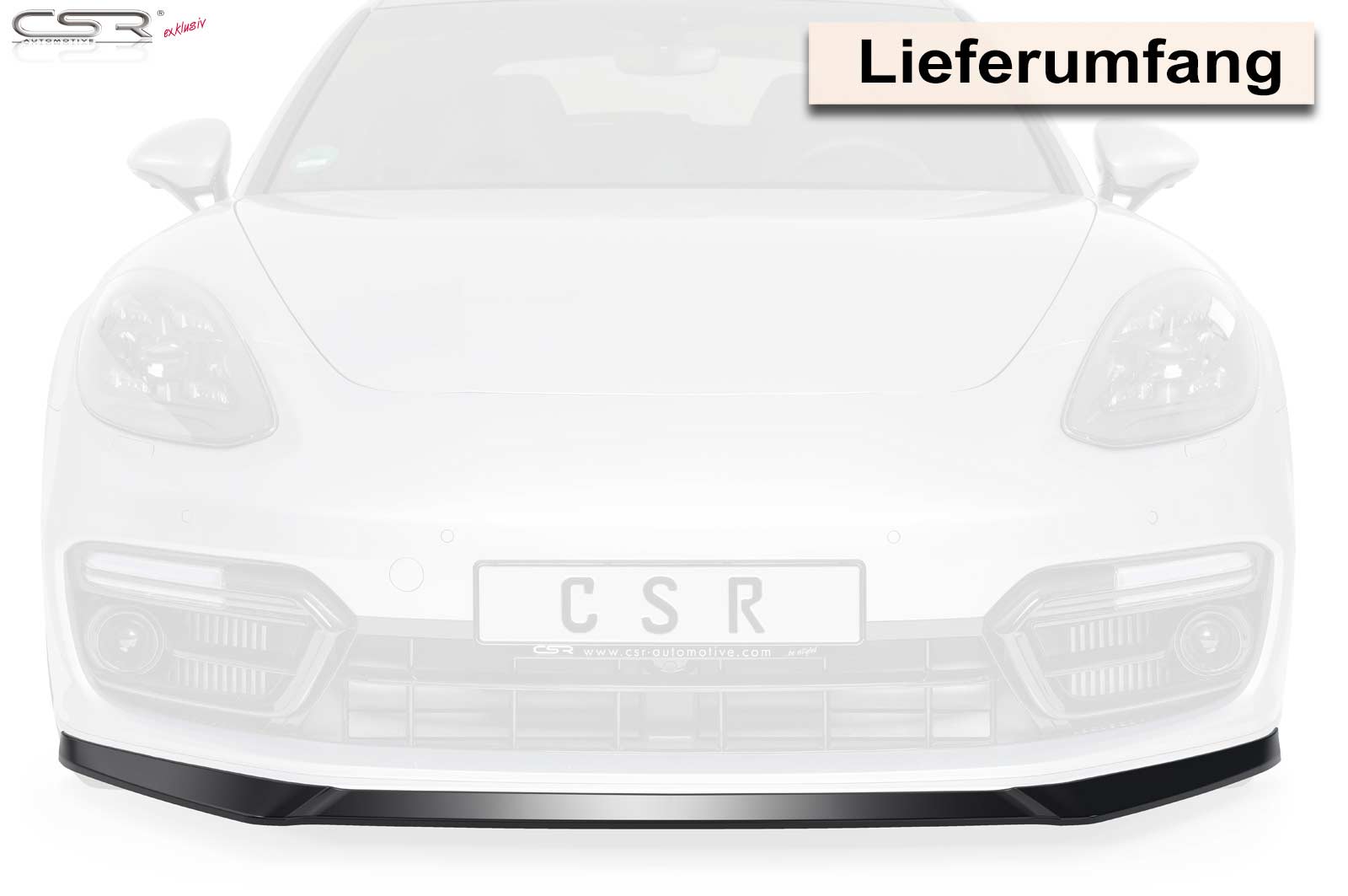 Voorspoiler Porsche Panamera 2 Glans Zwart