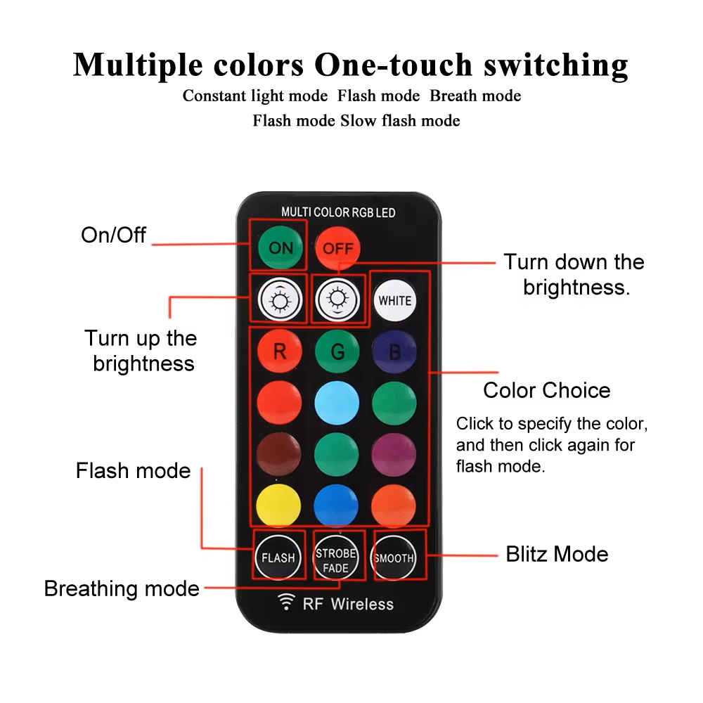 M-tech LED T10 RGB 12V 2 stuks