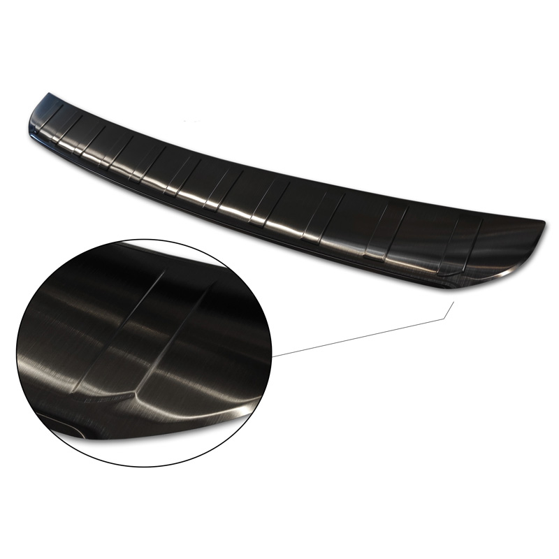 Black Stainless Steel Rear bumper protector  Mercedes GLB (X247) incl. AMG 2019- 'Ribs'