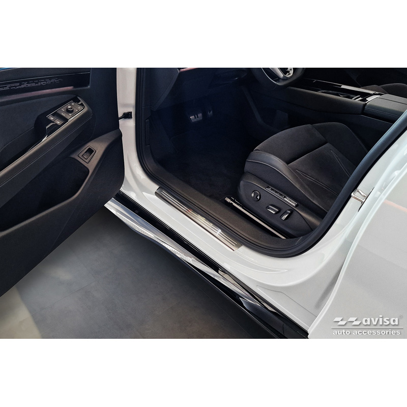 Inox door sill protectors  Volkswagen ID.7 2023- & ID.7 Tourer 2024- 'Lines' - 4-pieces