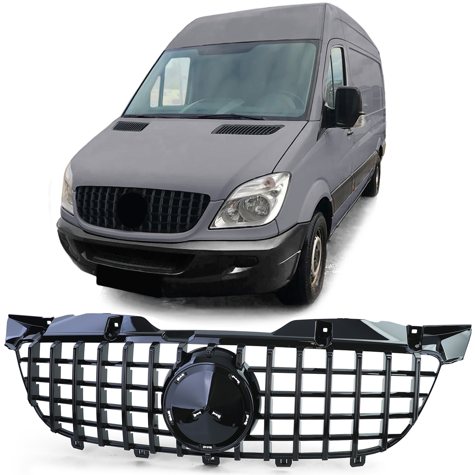 Grill Mercedes Sprinter W906 06-13 Zwart AMG Look