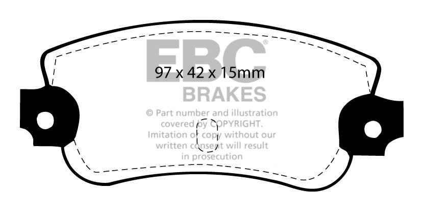 EBC Brakes VW Touareg 3.0 TD 2004-2010 Remblokken voorzijde yell