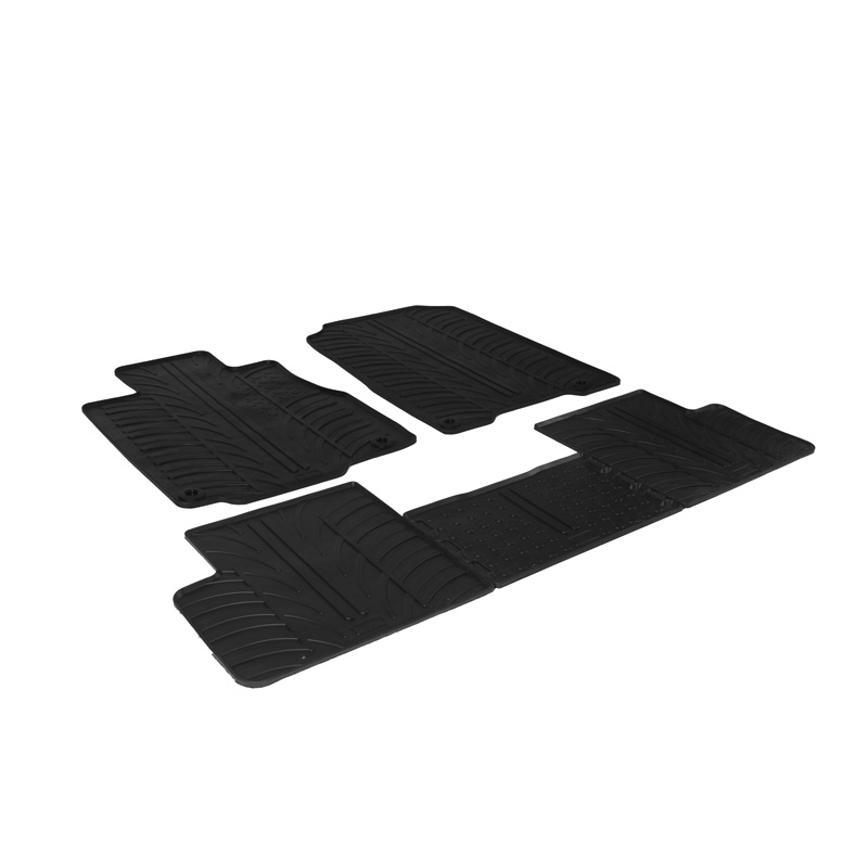 Rubber car mats set  Honda CR-V 2012-2018 (T profile 5- pieces + mounting clips)