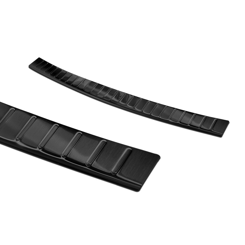 Black Stainless Steel Rear bumper protector  Volkswagen Touareg III (CR7) 2018- Incl. Facelift 'Ribs'