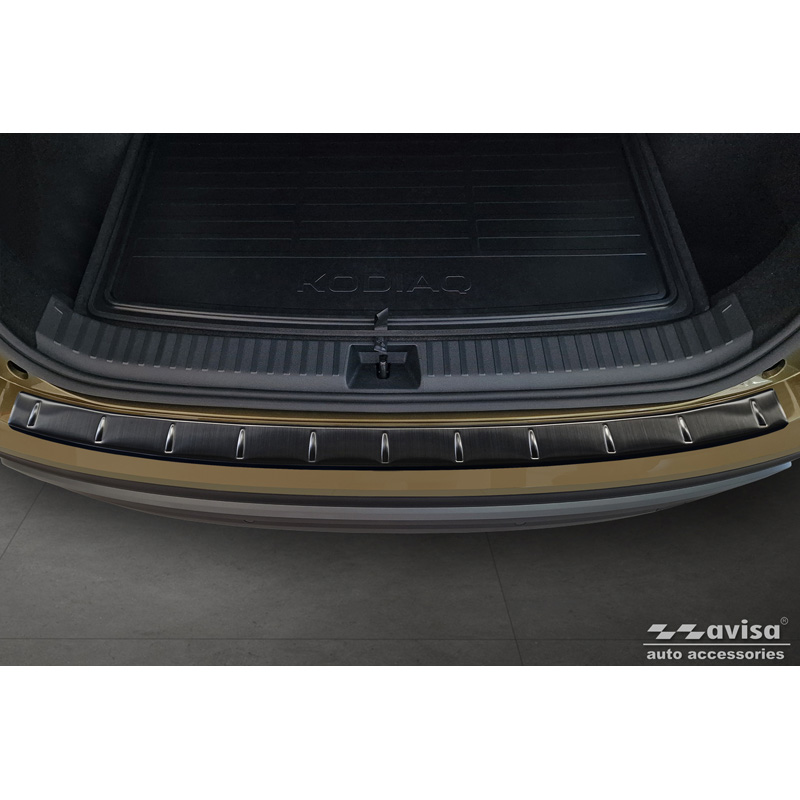 Zwart RVS Achterbumperprotector  Skoda Kodiaq II (PS7) 2024- 'Ribs'