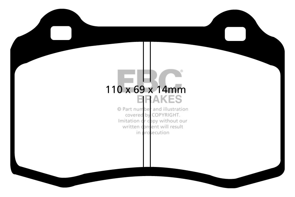 EBC Brakes CITROEN DS3 1.6 Turbo (207) 2011-.. Remblokken voorzi