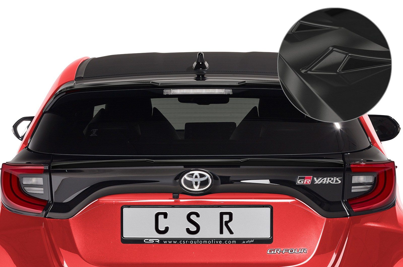 Spoiler Toyota GR Yaris (Typ XP21) CSR glans Zwart