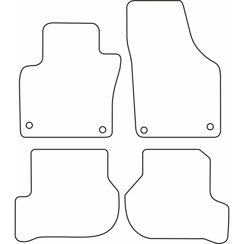Set velour car mats  Volkswagen Golf Plus 2007-